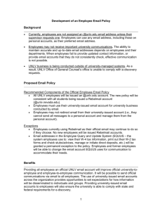 Email Policy - Faculty Senate