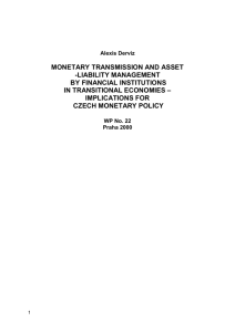 monetary transmission and asset -liability management by financial