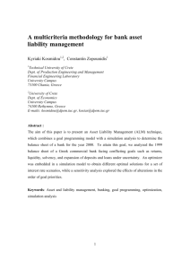 A multicriteria methodology for bank asset liability management