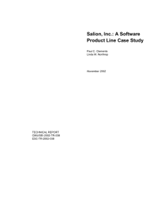 Salion, Inc.: A Software Product Line Case Study