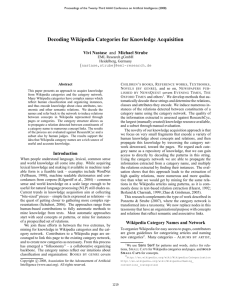 Decoding Wikipedia Categories for Knowledge Acquisition