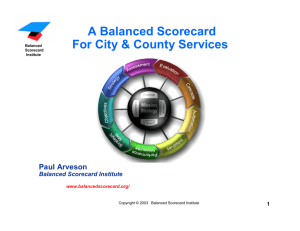 A Balanced Scorecard For City & County Services
