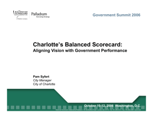 Charlotte's Balanced Scorecard Aligning Vision with Government