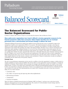 The Balanced Scorecard for Public- Sector