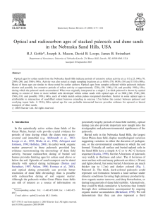 Optical and radiocarbon ages of stacked paleosols and dune sands