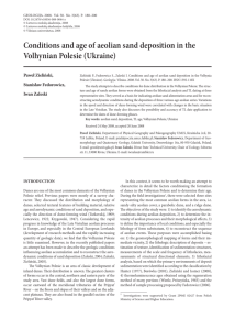 Conditions and age of aeolian sand deposition in the Volhynian
