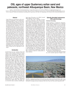 OSL ages of upper Quaternary eolian sand and paleosols