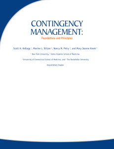 CONtINGENCY MANAGEMENt - ATTC Addiction Technology