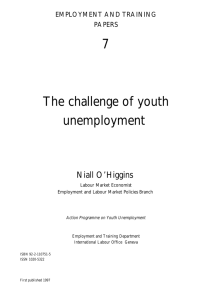 The challenge of youth unemployment