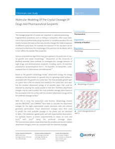 Molecular Modeling Of The Crystal Cleavage Of Drugs