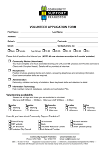 Downloadable Application Form
