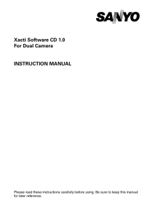 Xacti Software CD 1.0 For Dual Camera INSTRUCTION MANUAL