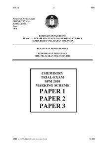 Chemistry 4541_Marking Scheme