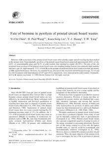 Fate of bromine in pyrolysis of printed circuit board wastes