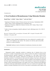 A Novel Synthesis of Bromobenzenes Using Molecular Bromine