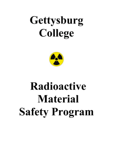 Radioactive Materials Safety Program
