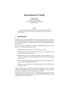 Inversion in a Circle