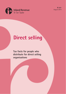 Direct selling - Inland Revenue