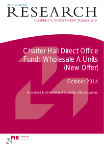Charter Hall Direct Office Fund: Wholesale A Units (New Offer)