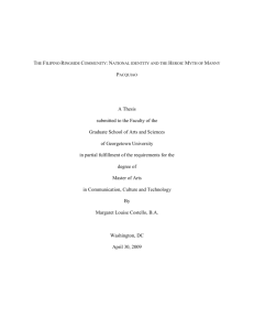 A Thesis submitted to the Faculty of the Graduate School of Arts and