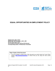 equal opportunities in employment policy