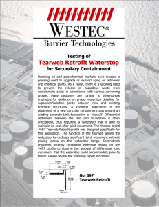 Joint Movement Testing with Retrofit Waterstop