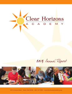 2013 Annual Report - Clear Horizons Academy