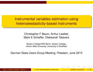 Instrumental variables estimation using heteroskedasticity