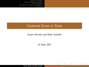 Clustered Errors in Stata
