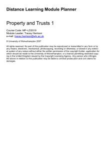 Property and Trusts 1 - University of Wolverhampton