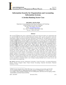 Information Security for Organizations and Accounting