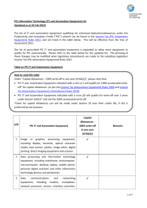 PIC Automation Equipment List