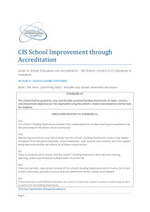 CIS School Improvement through Accreditation