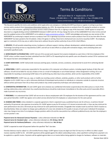 Cornerstone Information Systems, Inc. Terms and Conditions