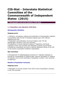 CIS-STAT- Interstate Statistical Committee of the Commonwealth of