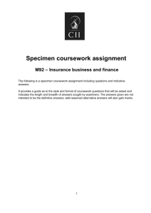 a free specimen coursework assignment