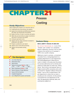 Chapter 21 Process Costing