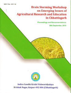 Agricultural Research and Education