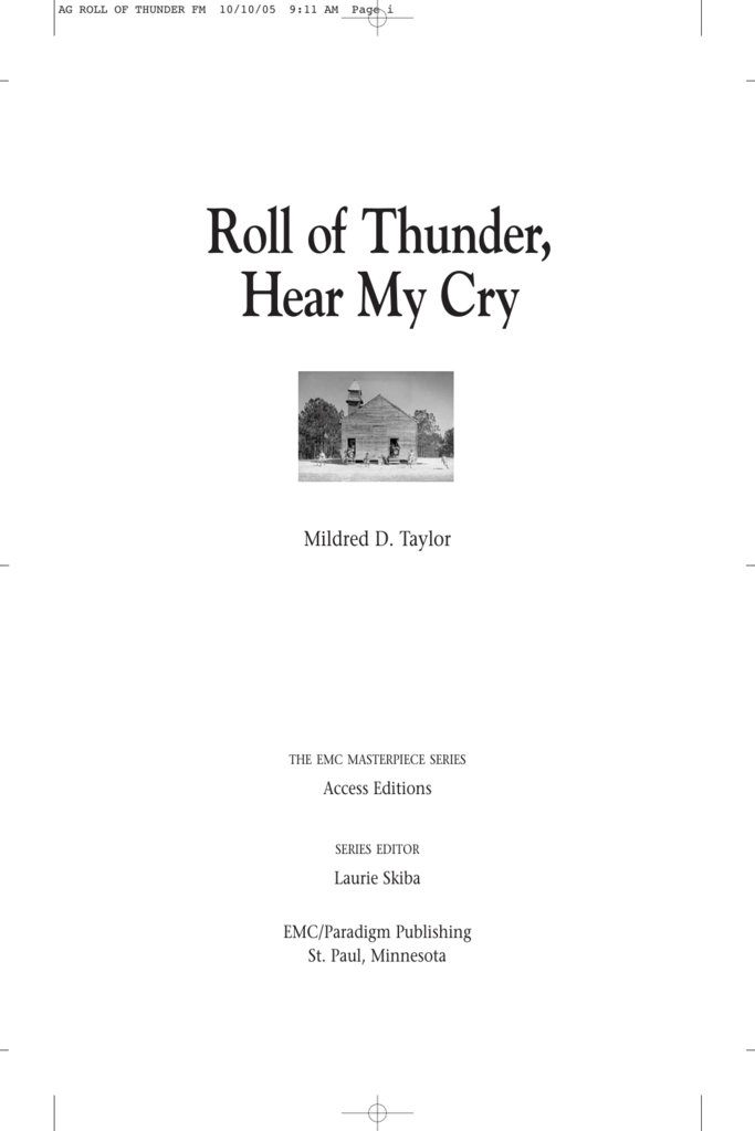 Roll Of Thunder Hear My Cry Symbolism Chart