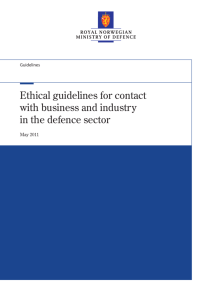 Ethical guidelines for contact with business and