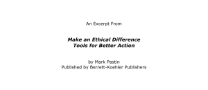 Make an Ethical Difference Tools for Better Action - Berrett