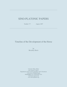 Timeline of the Development of the Horse - Sino