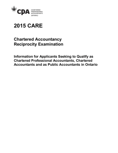 CARE Chartered Accountant Reciprocity Examination