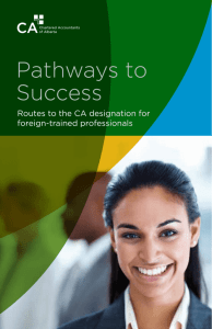 Pathways to Success - The Institute of Chartered Accountants of
