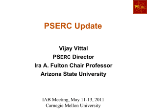 PSERC Update - Power Systems Engineering Research Center