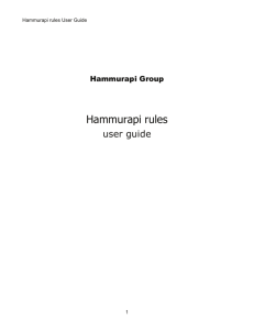 Hammurapi Rules User Manual
