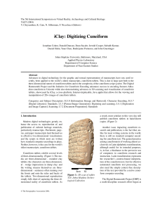 iClay: Digitizing Cuneiform - Department of Computer Science