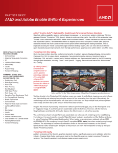 PARTNER BRIEF AMD and Adobe Enable Brilliant Experiences