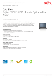 Data Sheet Fujitsu CELSIUS H720 Ultimate Optimized for Adobe