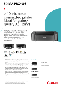 A 10-ink, cloud- connected printer ideal for gallery